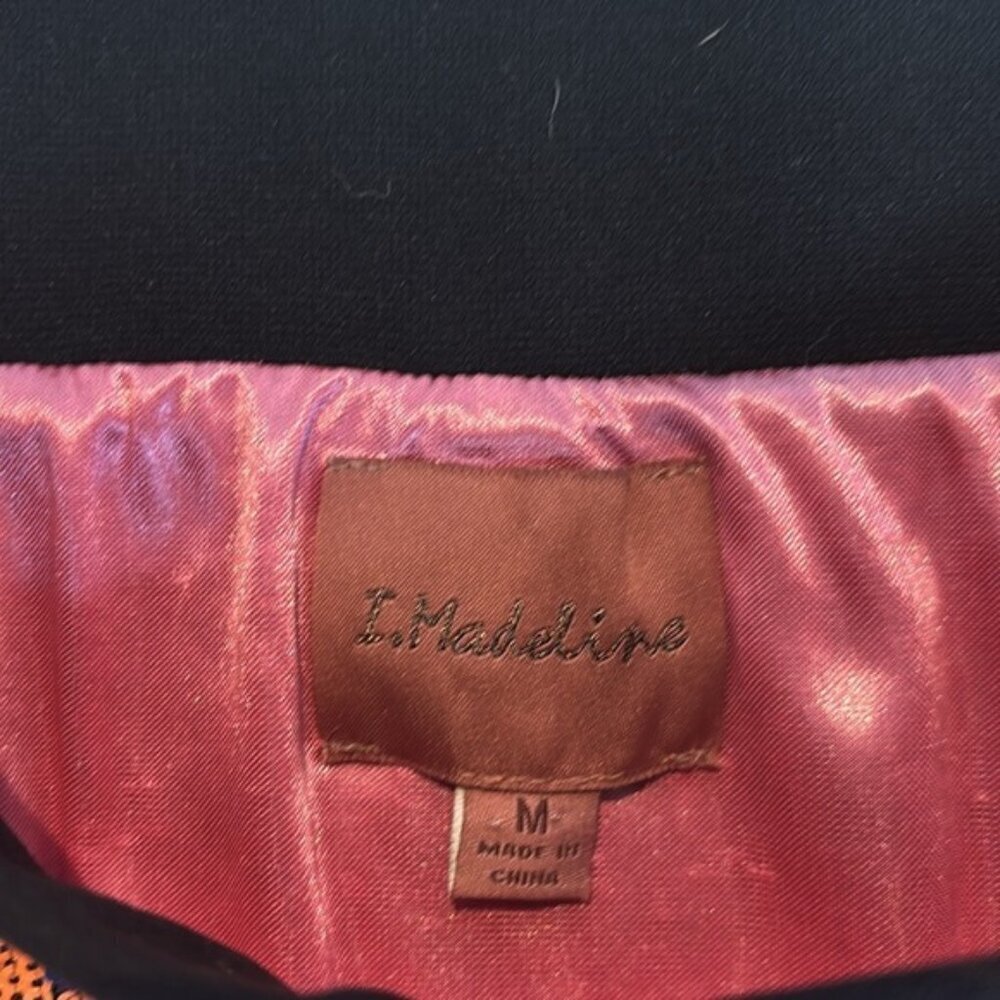 I Madeline Sequin Mini Skirt Sz M Fully Lined Geometric Aztec Design - Picture 7 of 9